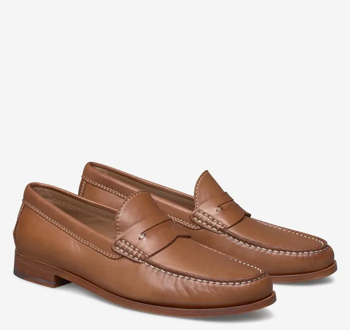 JohnstonandMurphy SlipOns and Loafers Baldwin Penny Loafer Cognac Sheepskin 8211 Men JohnstonandMurphy SlipOns and Loafers Baldwin Penny Loafer Cognac Sheepskin 8211 Men