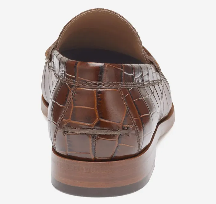 JohnstonandMurphy SlipOns and Loafers Baldwin Penny Loafer Mahogany Crocembossed Calfskin 8211 Men JohnstonandMurphy SlipOns and Loafers Baldwin Penny Loafer Mahogany Crocembossed Calfskin 8211 Men