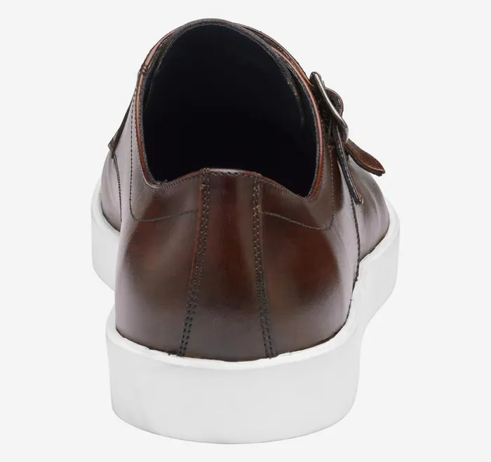 JohnstonandMurphy SlipOns and Loafers Bolivar Monk Strap Brown Italian Calfskin 8211 Men