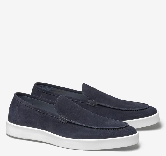 JohnstonandMurphy SlipOns and Loafers Bolivar Venetian Loafer Navy Italian Suede 8211 Men JohnstonandMurphy SlipOns and Loafers Bolivar Venetian Loafer Navy Italian Suede 8211 Men