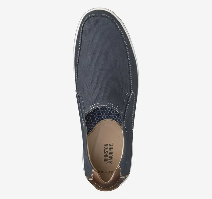 JohnstonandMurphy SlipOns and Loafers Bowling Moc Venetian Navy Embossed Tumbled Nubuck 8211 Men JohnstonandMurphy SlipOns and Loafers Bowling Moc Venetian Navy Embossed Tumbled Nubuck 8211 Men