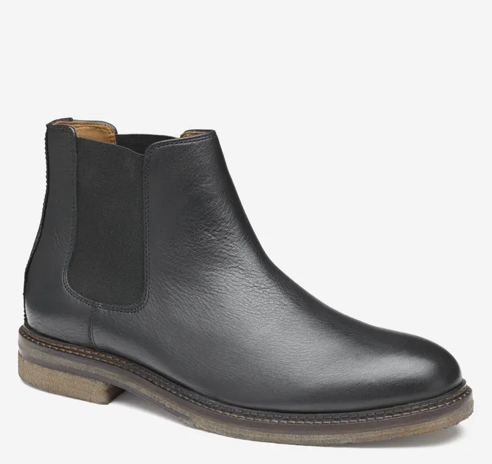 JohnstonandMurphy SlipOns and Loafers Calder Chelsea Boot Black Tumbled Full Grain 8211 Men JohnstonandMurphy SlipOns and Loafers Calder Chelsea Boot Black Tumbled Full Grain 8211 Men