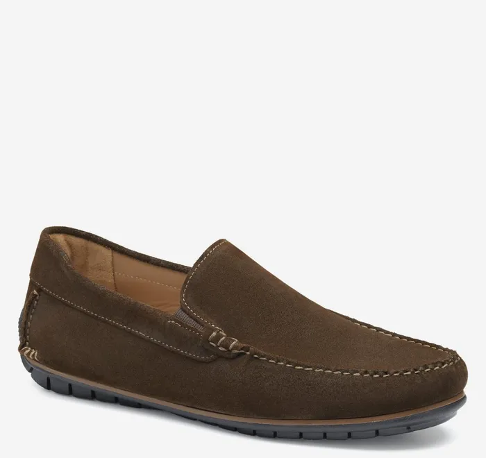JohnstonandMurphy SlipOns and Loafers Cort 20 Venetian Loafer Dark Brown Waxed English Suede 8211 Men JohnstonandMurphy SlipOns and Loafers Cort 20 Venetian Loafer Dark Brown Waxed English Suede 8211 Men