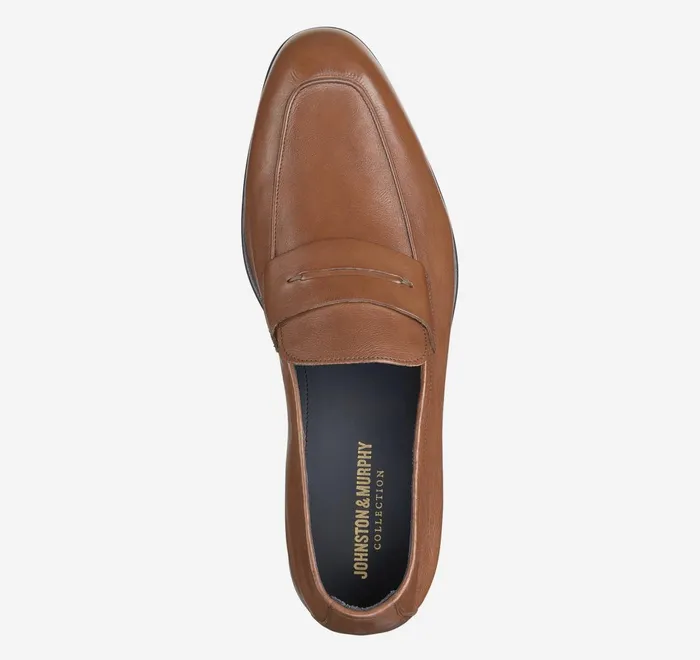JohnstonandMurphy SlipOns and Loafers Taylor Penny Loafer Tan Italian Calfskin 8211 Men JohnstonandMurphy SlipOns and Loafers Taylor Penny Loafer Tan Italian Calfskin 8211 Men