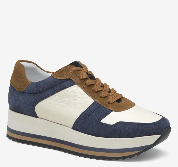 JohnstonandMurphy Sneakers Gracie Colorblock LaceUp Navy Suedebone Calfskin 8211 Women JohnstonandMurphy Sneakers Gracie Colorblock LaceUp Navy Suedebone Calfskin 8211 Women