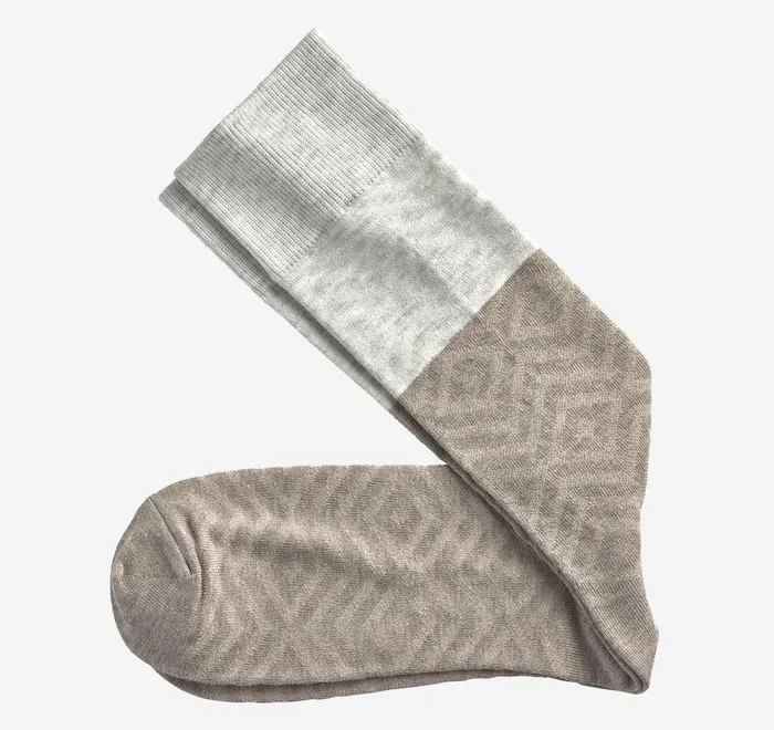 JohnstonandMurphy Socks Diamond Colorblock Socks Khaki Multi 8211 Men