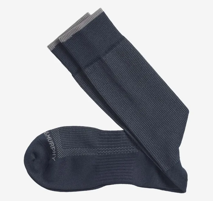 JohnstonandMurphy Socks First In Comfort Classic Pin Dot Socks Navy 8211 Men