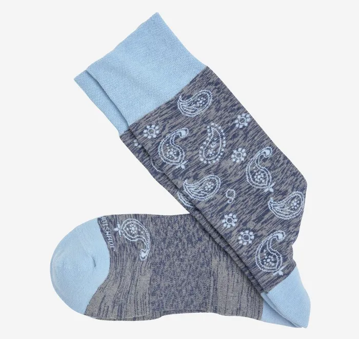 JohnstonandMurphy Socks First In Comfort Socks Navy Paisley 8211 Men