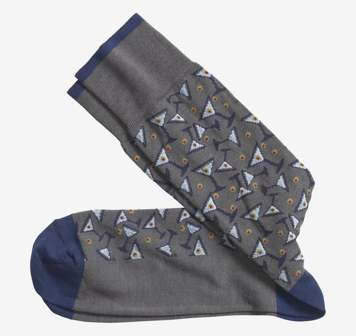 JohnstonandMurphy Socks Novelty Socks Charcoal Martini 8211 Men
