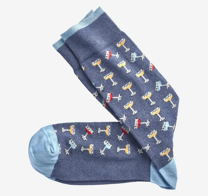 JohnstonandMurphy Socks Novelty Socks Denim Cocktail 8211 Men