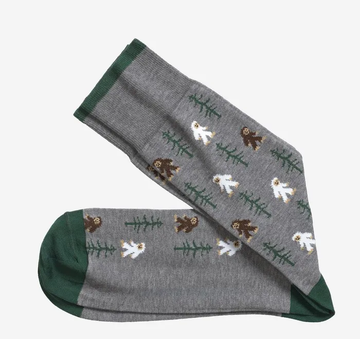 JohnstonandMurphy Socks Novelty Socks Gray Yeti 8211 Men