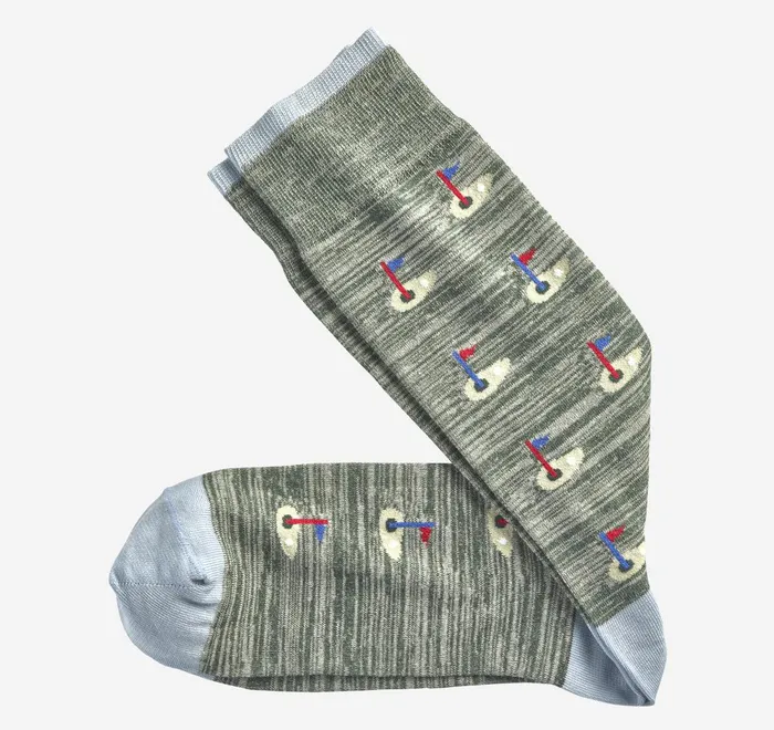 JohnstonandMurphy Socks Novelty Socks Green Golf 8211 Men