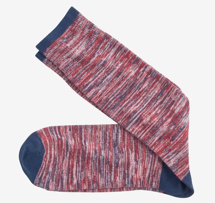 JohnstonandMurphy Socks Space Dye Colorblock Socks Red Colorblock 8211 Men
