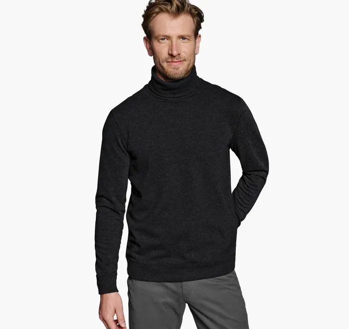 JohnstonandMurphy Sweaters and Knits Knit Turtleneck Black 8211 Men