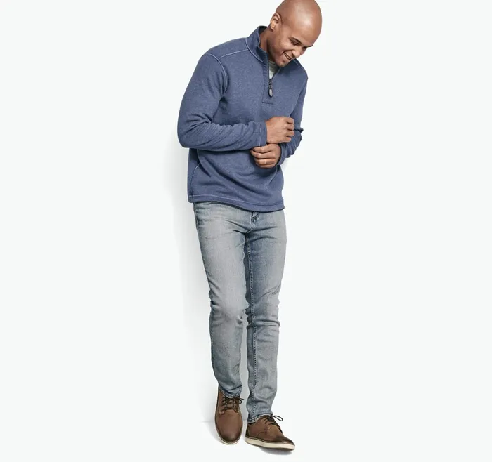 JohnstonandMurphy Sweaters and Knits Reversible Solid QuarterZip Bluelight Gray 8211 Men JohnstonandMurphy Sweaters and Knits Reversible Solid QuarterZip Bluelight Gray 8211 Men
