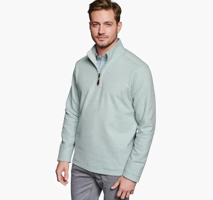 JohnstonandMurphy Sweaters and Knits Reversible Solid QuarterZip Mint 8211 Men JohnstonandMurphy Sweaters and Knits Reversible Solid QuarterZip Mint 8211 Men