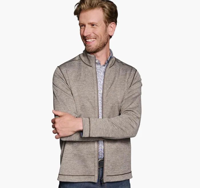 JohnstonandMurphy Sweaters and Knits Xc4 Reversible Full Zip Light Bluetan 8211 Men JohnstonandMurphy Sweaters and Knits Xc4 Reversible Full Zip Light Bluetan 8211 Men