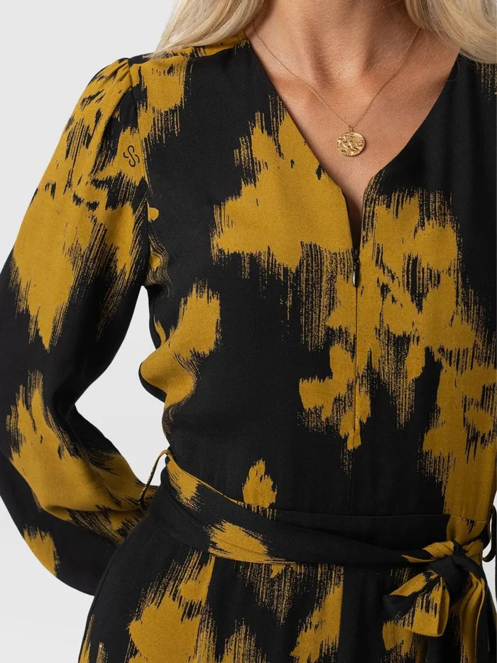 Joselyn Mini Dress 8211 Yellow Fade Floral Yellow Fade Floral Women Saint And Sofia Dresses