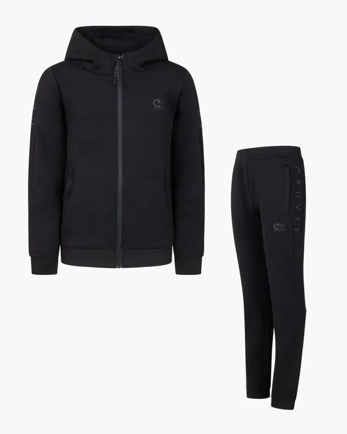 Junior Cruyff Sweats and Hoodies Ignite Tape Hood Black