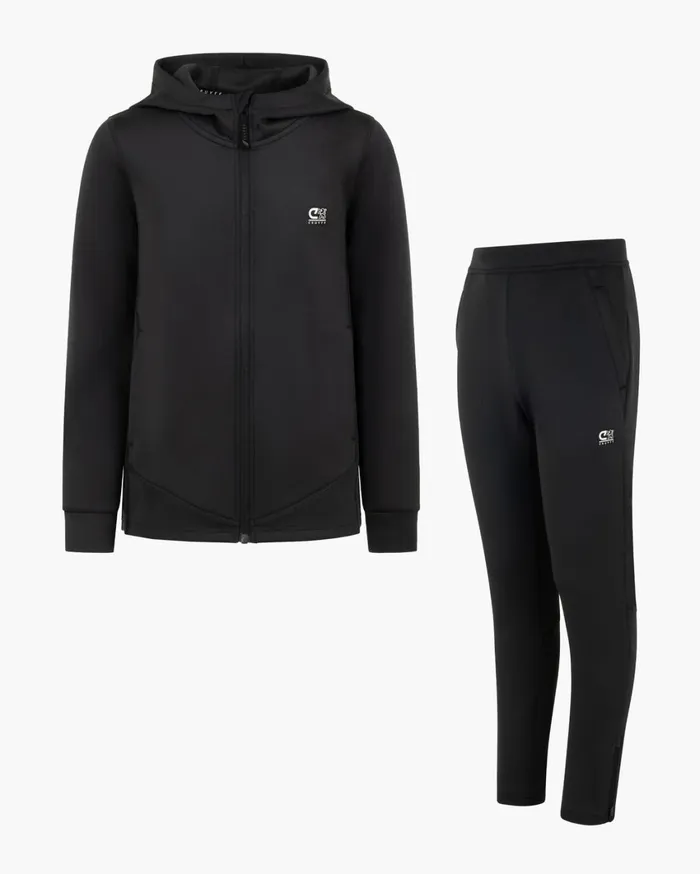 Junior Cruyff Sweats and Hoodies Vital Zip Through Black