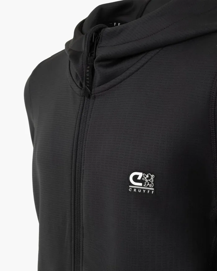 Junior Cruyff Sweats and Hoodies Vital Zip Through Black Junior Cruyff Sweats and Hoodies Vital Zip Through Black