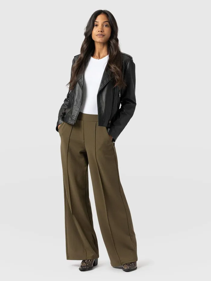 Keller Wide Leg Pant 8211 Khaki Khaki Women Saint And Sofia Pants