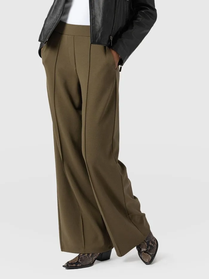 Keller Wide Leg Pant 8211 Khaki Khaki Women Saint And Sofia Pants