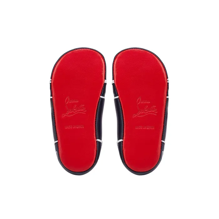 Kids Baby Funnyto Baby Sneakers 8211 Nappa Leather 8211 Navy Blue Christian Louboutin Boys