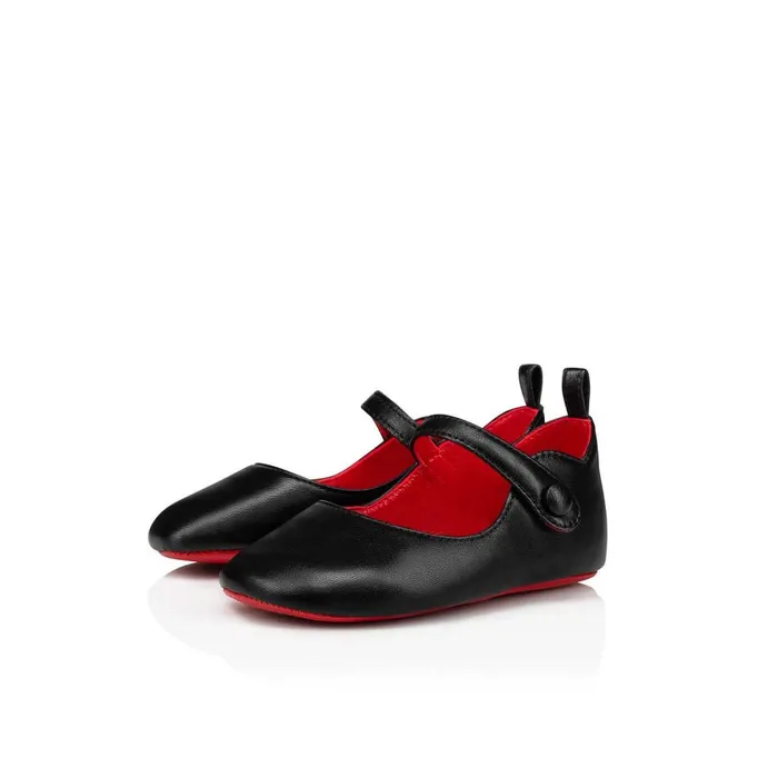 Kids Baby Love Chick Ballerinas 8211 Nappa Leather 8211 Black Black Christian Louboutin Girls Kids Baby Love Chick Ballerinas 8211 Nappa Leather 8211 Black Black Christian Louboutin Girls