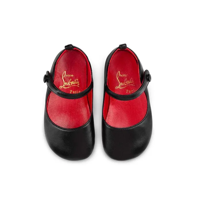 Kids Baby Love Chick Ballerinas 8211 Nappa Leather 8211 Black Black Christian Louboutin Girls