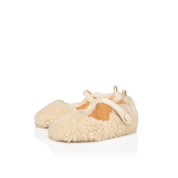 Kids Baby Love Chick Ballerinas 8211 Shearling And Nappa Leather 8211 Beige Beige Christian Louboutin Girls Kids Baby Love Chick Ballerinas 8211 Shearling And Nappa Leather 8211 Beige Beige Christian Louboutin Girls
