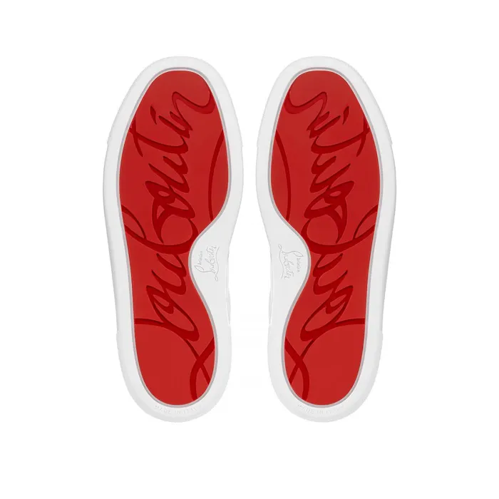 Kids Funnyto Sneakers 8211 Calf Leather And Patent Calf Leather 8211 Rosy White Christian Louboutin Sneakers