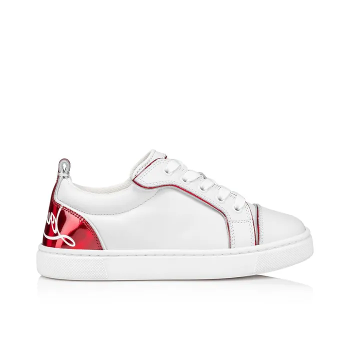 Kids Funnyto Sneakers 8211 Calf Leather And Patent Calf Leather Psychic 8211 Loubi White Christian Louboutin Sneakers