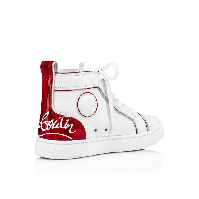 Kids Funnytopi Hightop Sneakers 8211 Calf Leather 8211 Loubi Red Christian Louboutin Sneakers