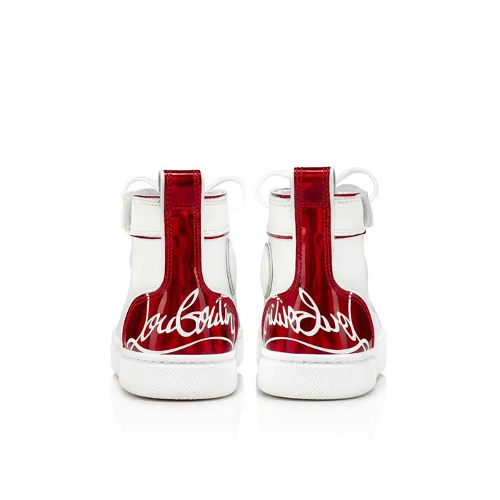 Kids Funnytopi Hightop Sneakers 8211 Calf Leather 8211 Loubi Red Christian Louboutin Sneakers