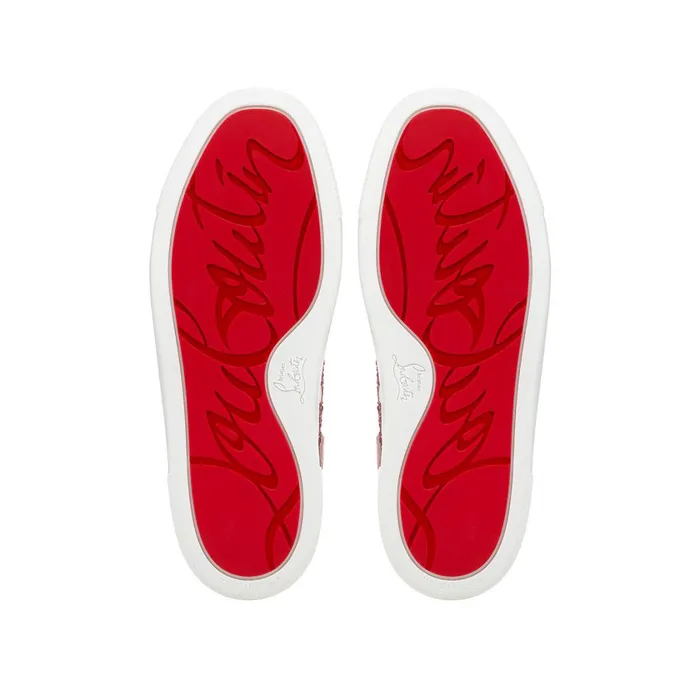 Kids Funnytopi Strass Hightop Sneakers 8211 Veau Velours And Strass 8211 Rosy Pink Christian Louboutin Sneakers