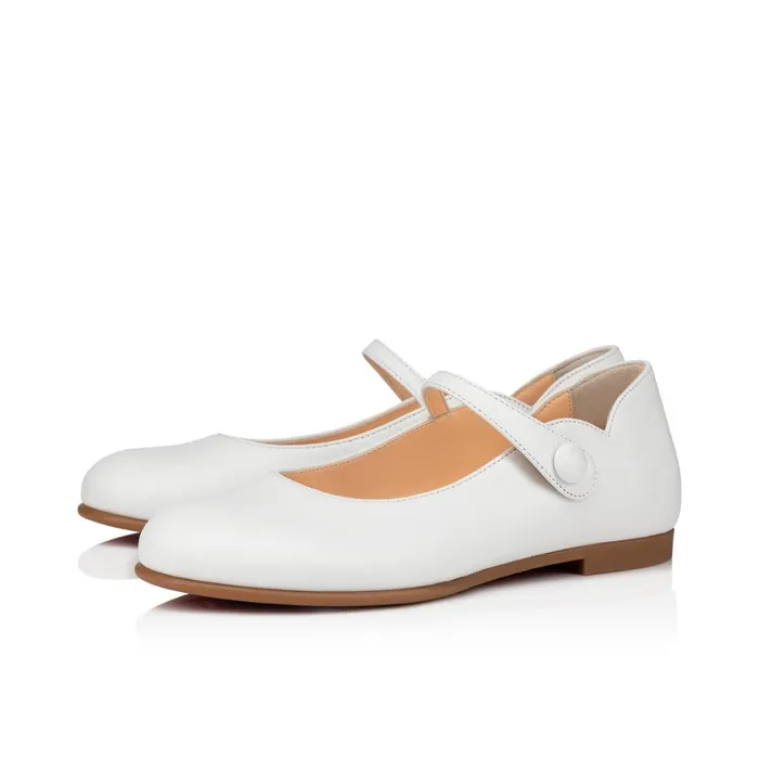 Kids Melodie Chick Ballerinas 8211 Nappa Leather 8211 Bianco White Christian Louboutin Ballerinas Kids Melodie Chick Ballerinas 8211 Nappa Leather 8211 Bianco White Christian Louboutin Ballerinas