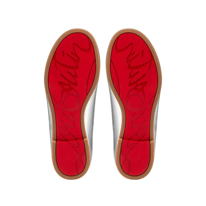Kids Melodie Chick Ballerinas 8211 Nappa Leather 8211 Silver Silver Christian Louboutin Ballerinas