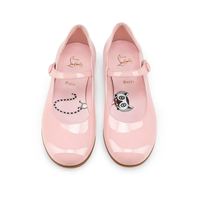 Kids Melodie Chick Ballerinas 8211 Patent Calf 8211 Rosy Pink Christian Louboutin Ballerinas