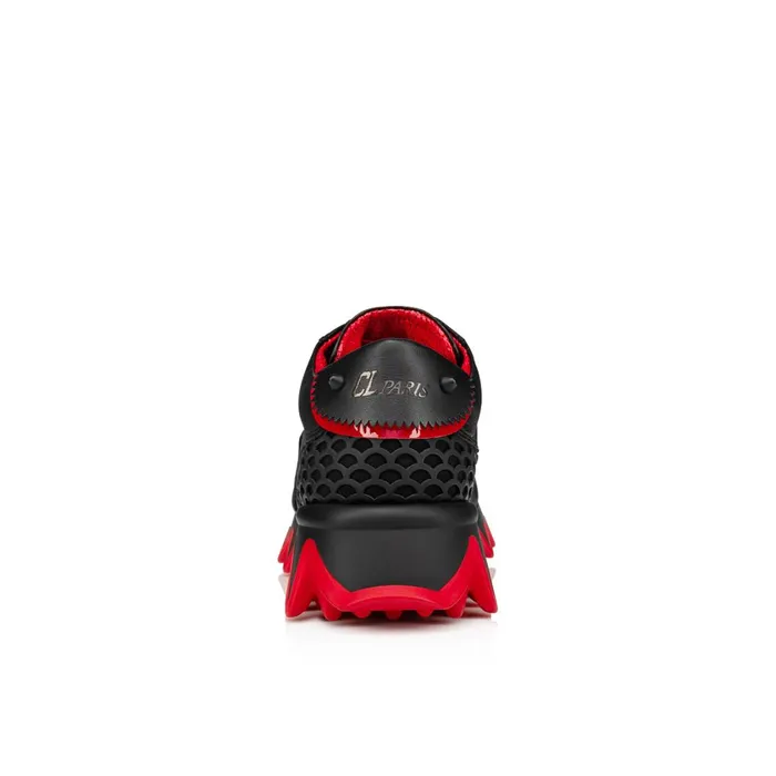 Kids Mini Shark Sneakers 8211 Calf Leather 8211 Black Black Christian Louboutin Sneakers