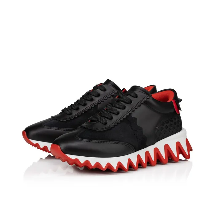 Kids Mini Shark Sneakers 8211 Calf Leather Suede And Patent Calf Leather 8211 Black Black Christian Louboutin Sneakers Kids Mini Shark Sneakers 8211 Calf Leather Suede And Patent Calf Leather 8211 Black Black Christian Louboutin Sneakers