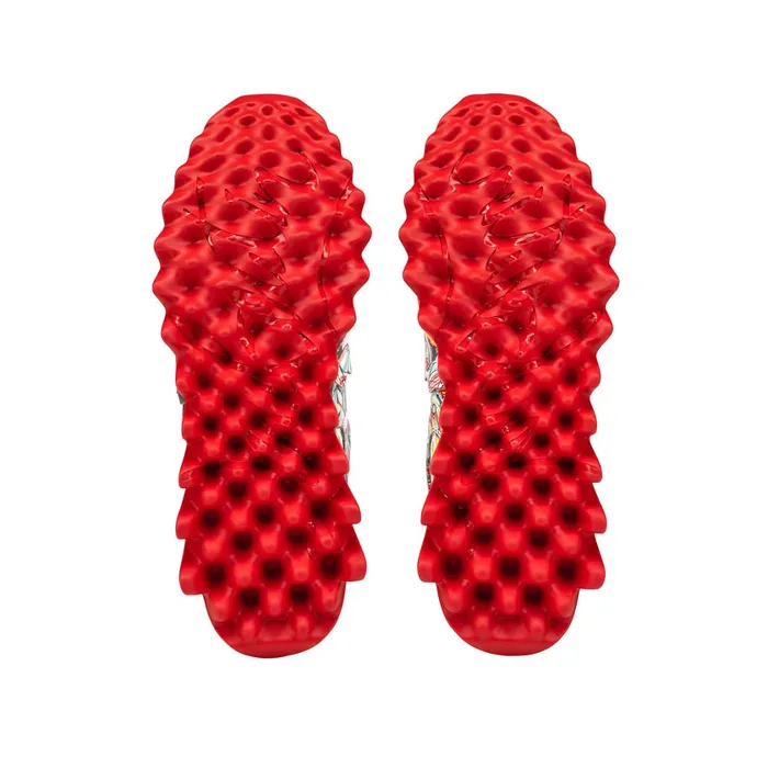 Kids Mini Shark Sneakers 8211 Fluo Calf Leather And Leather Spacy Loubi Print 8211 Multicolor Multicolor Christian Louboutin Sneakers