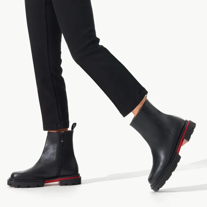 Kids Minibootamoi Boots 8211 Calf Leather 8211 Black Black Christian Louboutin Boots and Loafers