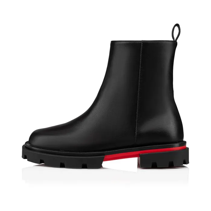 Kids Minibootamoi Boots 8211 Calf Leather 8211 Black Black Christian Louboutin Boots and Loafers