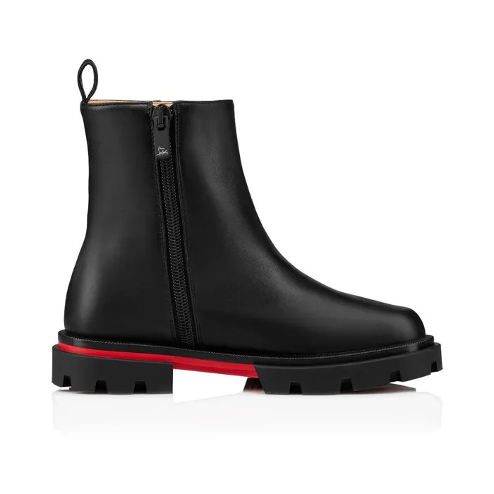 Kids Minibootamoi Boots 8211 Calf Leather 8211 Black Black Christian Louboutin Boots and Loafers
