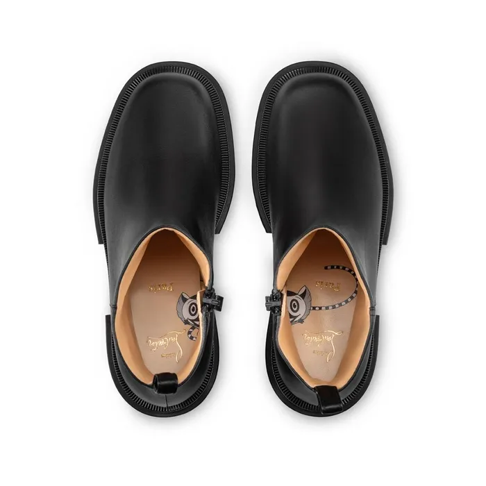 Kids Minibootamoi Boots 8211 Calf Leather 8211 Black Black Christian Louboutin Boots and Loafers
