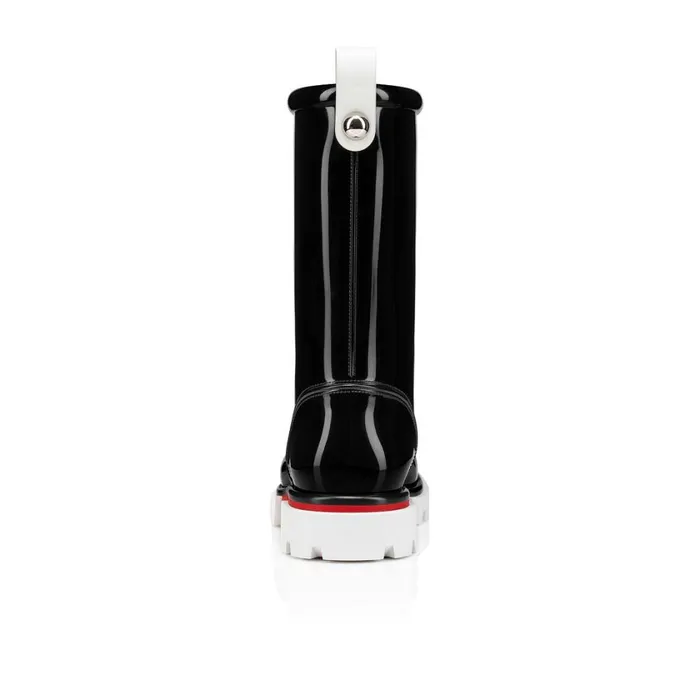 Kids Toy Pluie Rain Boots 8211 PVC And Patent Calf 8211 Black Black Christian Louboutin Boots and Loafers