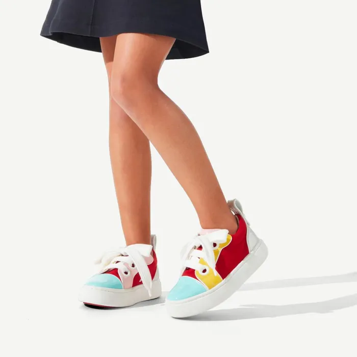 Kids Toy Toy Lowtop Sneakers 8211 Patent Calf And Neoprene 8211 Multicolor Multicolor Christian Louboutin Sneakers