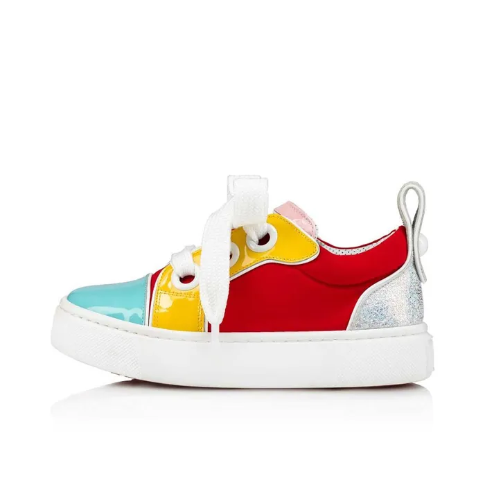 Kids Toy Toy Lowtop Sneakers 8211 Patent Calf And Neoprene 8211 Multicolor Multicolor Christian Louboutin Sneakers