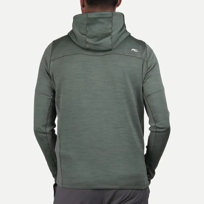 KJUS Midlayers and Sweaters Liam Hooded Midlayer HalfZip Green Smoke 8211 Men